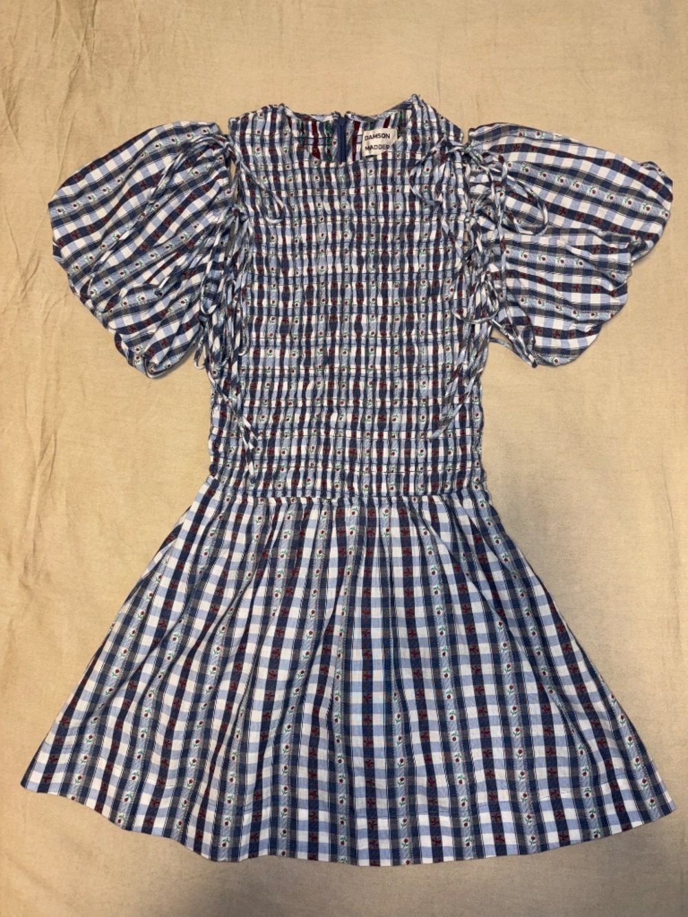 Damson Madder Becca Bubble Mini Dress - Size 8 - Picture 2 of 9